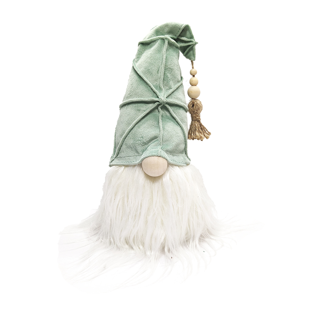 Enano de peluche suave hecho a mano primavera verde Mini gnomo elfo adornos muñeca vacaciones figura de peluche de juguete