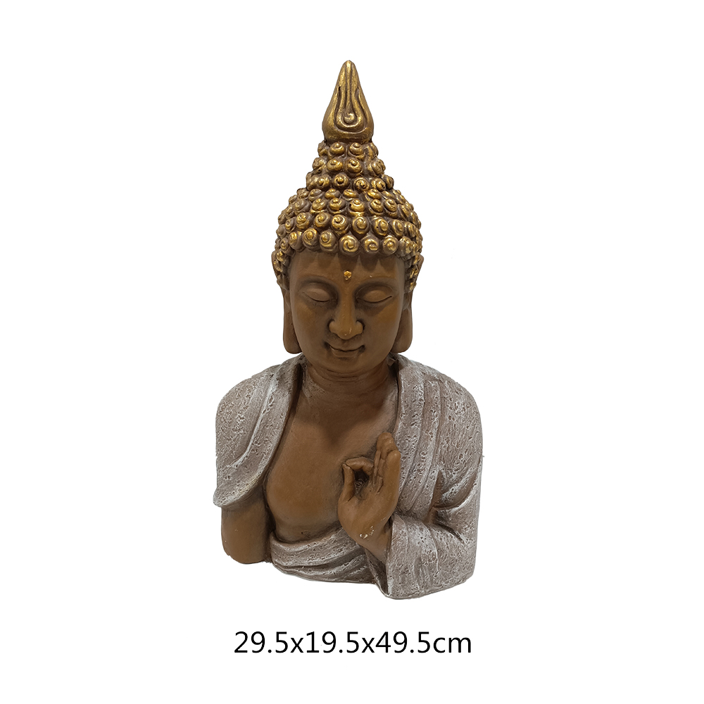 Venta al por mayor, decoración interior y exterior, busto meditativo de piedra duradera, estatua de paisajismo de jardín de Buda