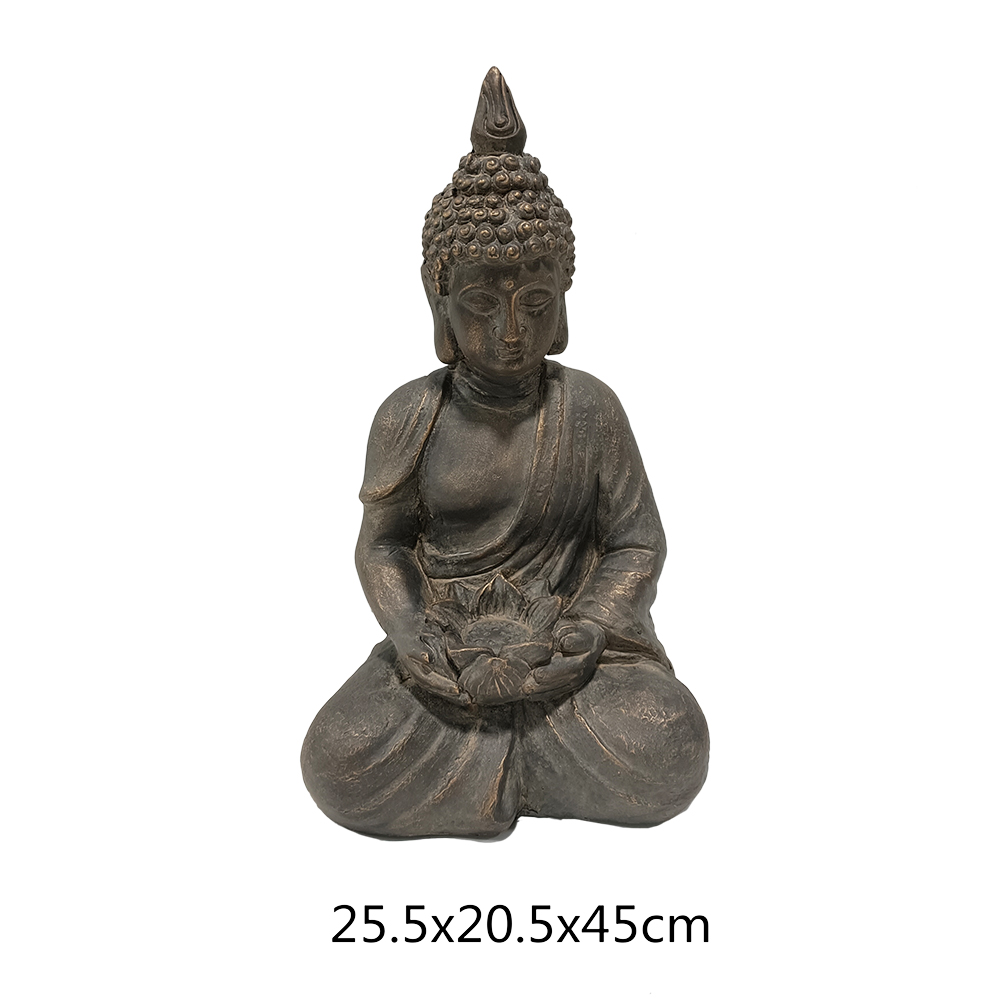Venta al por mayor, decoración interior y exterior, busto meditativo de piedra duradera, estatua de paisajismo de jardín de Buda
