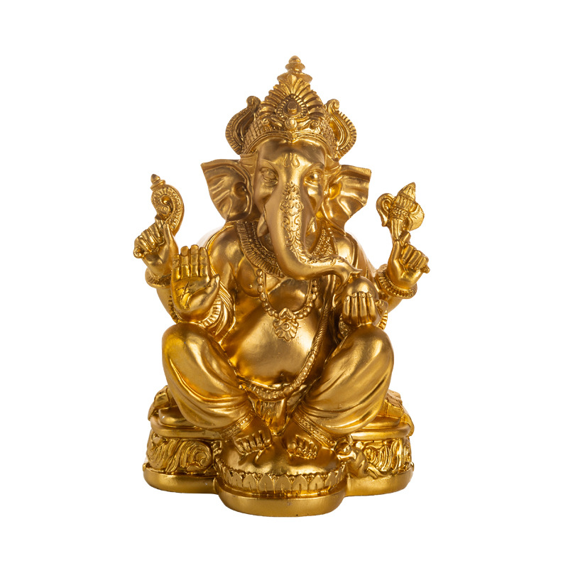 Lucky Ganesha estatuilla estatua decoración del hogar para decoración religiosa