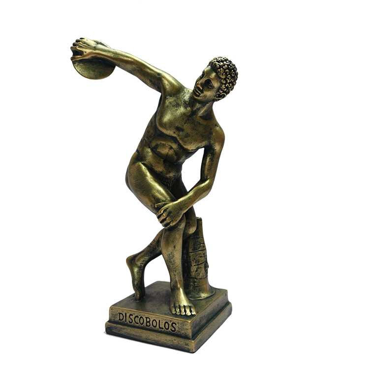 Estatuillas artesanales de resina al por mayor diseño de estatua de Venus con acabado de bronce de latón a la venta
