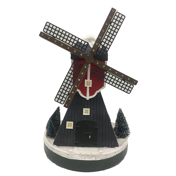 Handmade Resin Windmill Model for Home