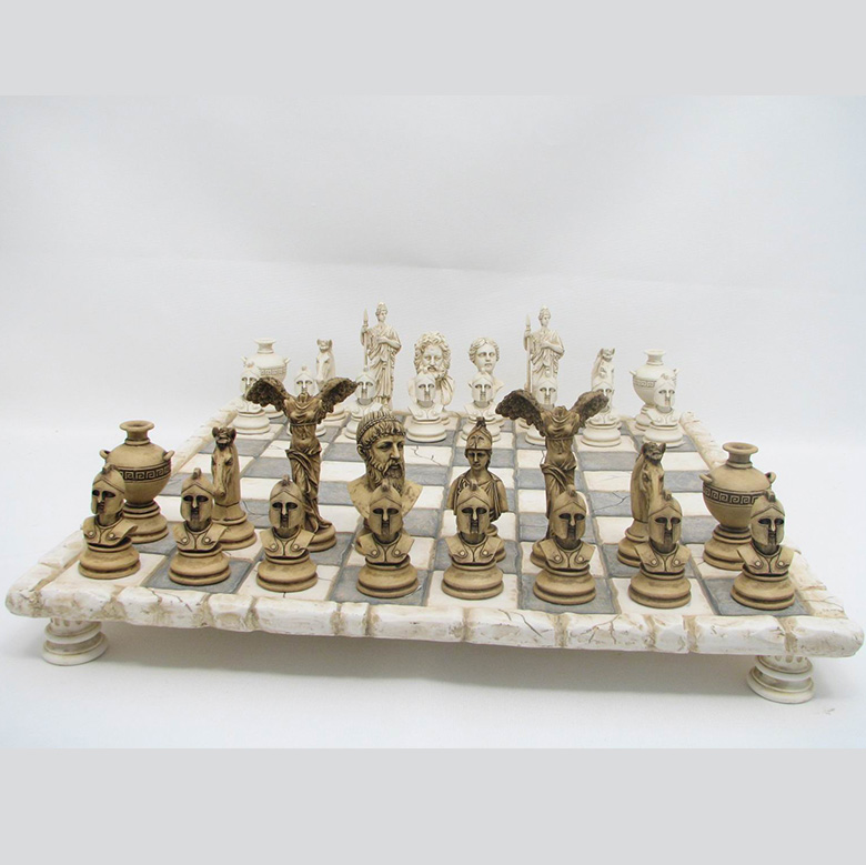 Greek resin chess set