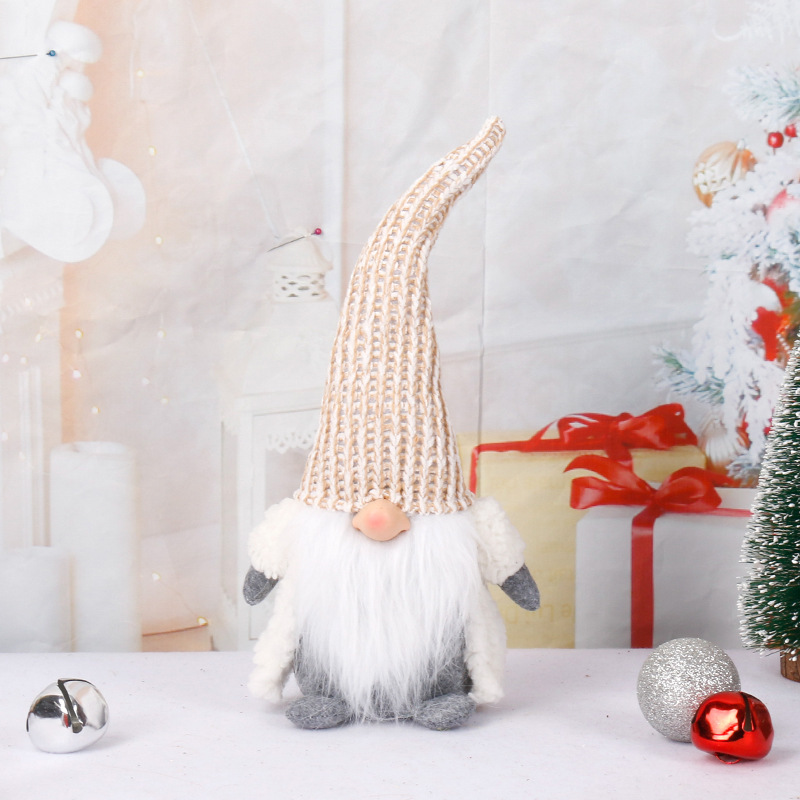 Decoración del hogar Venta al por mayor Decoración de temporada Felpa Rudolph Navidad Sueco Santa Doll Gnomo Juguete