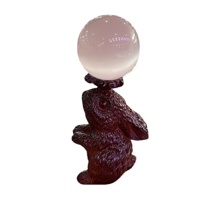 Resina Animal Ardilla Estatua Esfera Titular Bola de cristal Base Vela Palo Soporte de exhibición para la venta